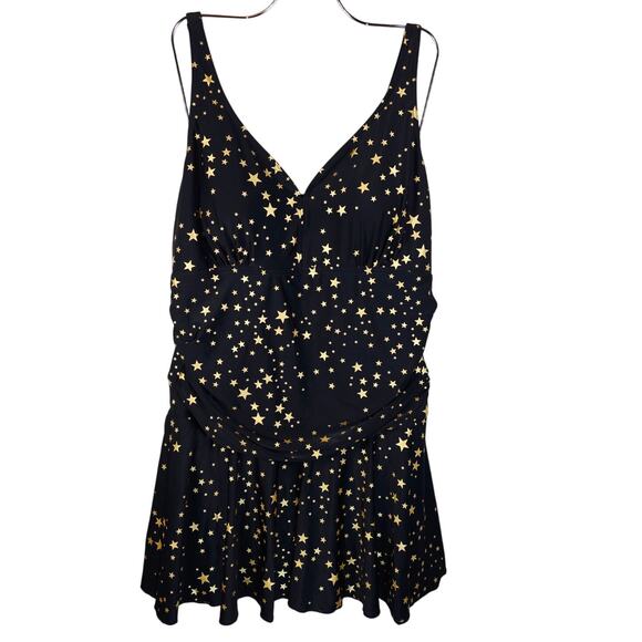 Summer Mae 1 Piece Swim Dress With Swim Short Stars Design Women's 4X - Picture 1 of 4